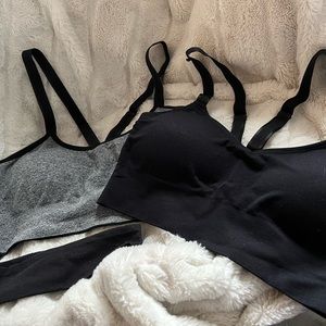 Sports bras set of 2 with headband